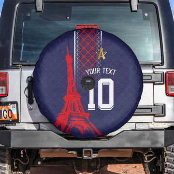 Custom Midnight Navy Football Spare Tire Cover Paris Architectural Heritage Style LT03
