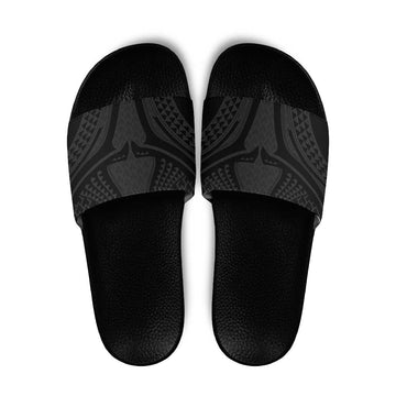 Hawaiian Kakau Art Tattoos Aquaman Style Slide Sandals Black Version LT03