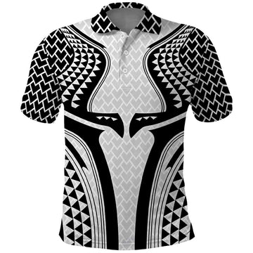 Hawaiian Kakau Art Tattoos Aquaman Style Polo Shirt White Version LT03