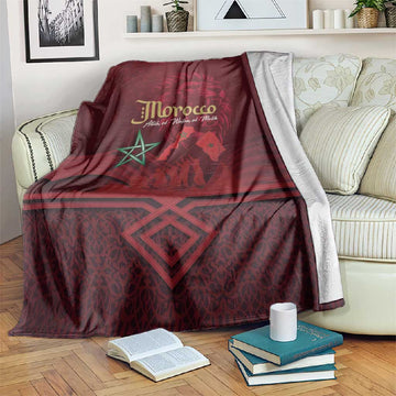 Happy Proclamation of Independence of Morocco Blanket Barbary Lion's Roar - Fight for Free and Peace LT03