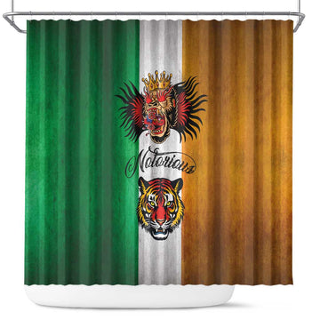 The Ireland - Notorious Shower Curtain Old School Tattoos Grunge Style LT03