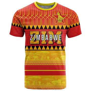 Custom Zimbabwe Cricket T shirt African Heritage Edition LT03