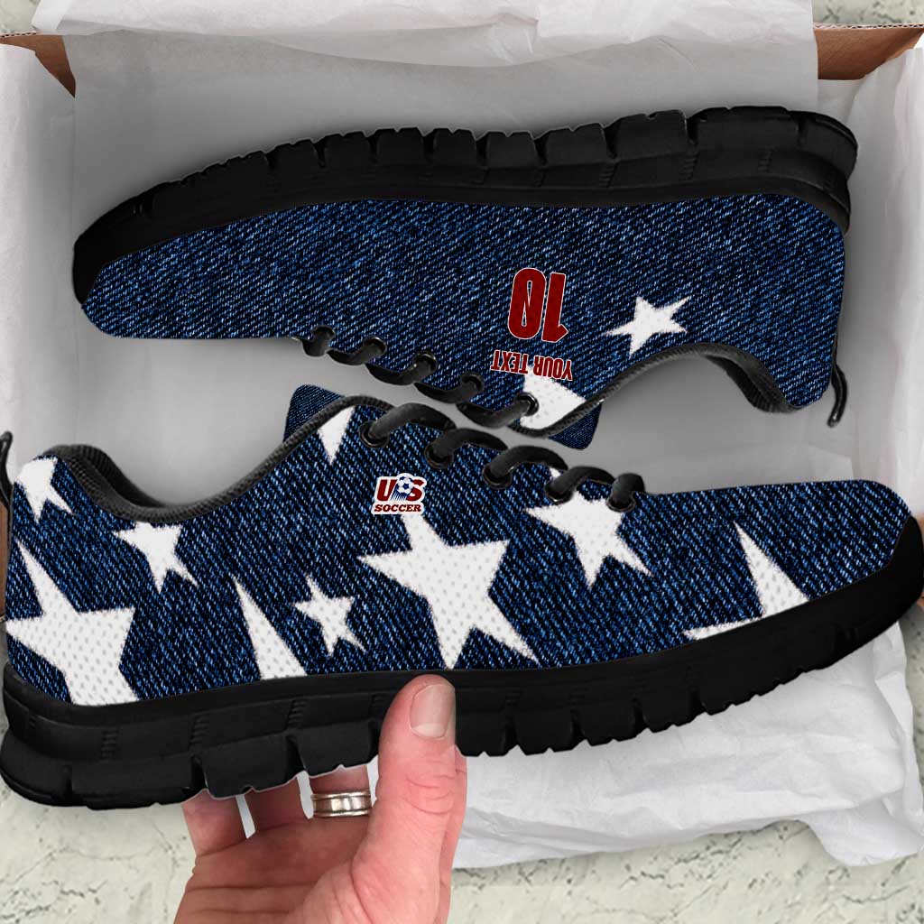 Custom United States Soccer Jersey Sneakers Retro 1994 Denim Style LT03