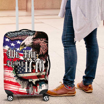 The United States Independence Day Luggage Cover We The People Watercolor Style LT03