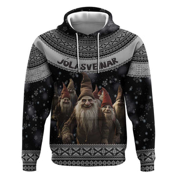 13 Yule Lads Iceland Christmas Hoodie Jolasveinar and Nordic Traditional Pattern LT03