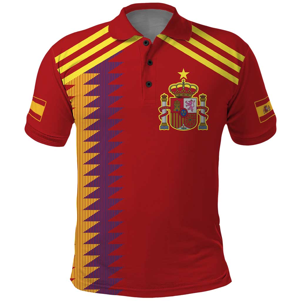 Custom Spain Football 2024 Road To The Champion Polo Shirt Vamos a Espana LT03