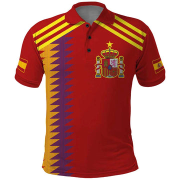 Custom Spain Football 2024 Road To The Champion Polo Shirt Vamos a Espana LT03