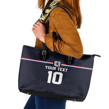 Custom Netherlands Football 2024 Road To The Champion Leather Tote Bag Oranje Holland Clockwork Orange The Flying Away Color LT03