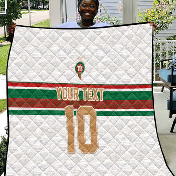 Custom Moroccan Football Quilt The Hunt of Atlas Lions LT03