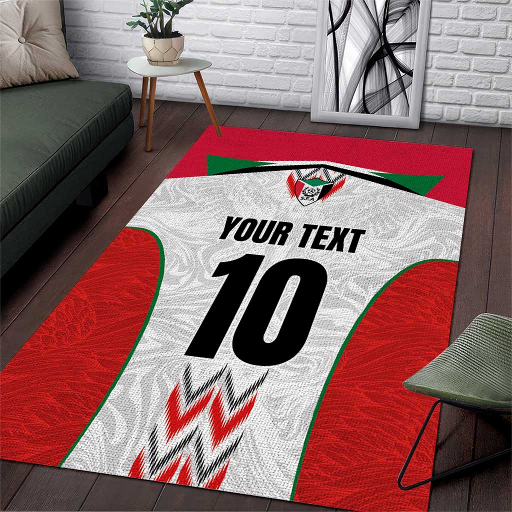 Custom Sudan Football Area Rug Wings of Victory - Go Falcons of Jediane LT03