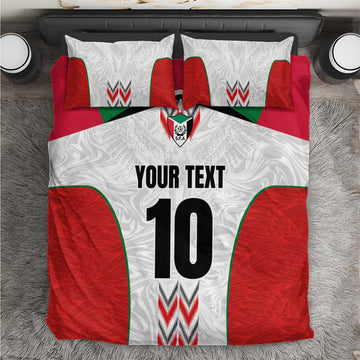 Custom Sudan Football Bedding Set Wings of Victory - Go Falcons of Jediane LT03