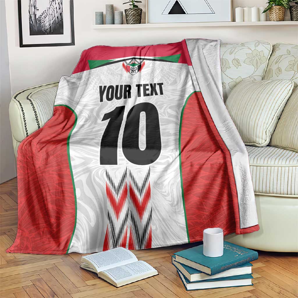 Custom Sudan Football Blanket Wings of Victory - Go Falcons of Jediane LT03