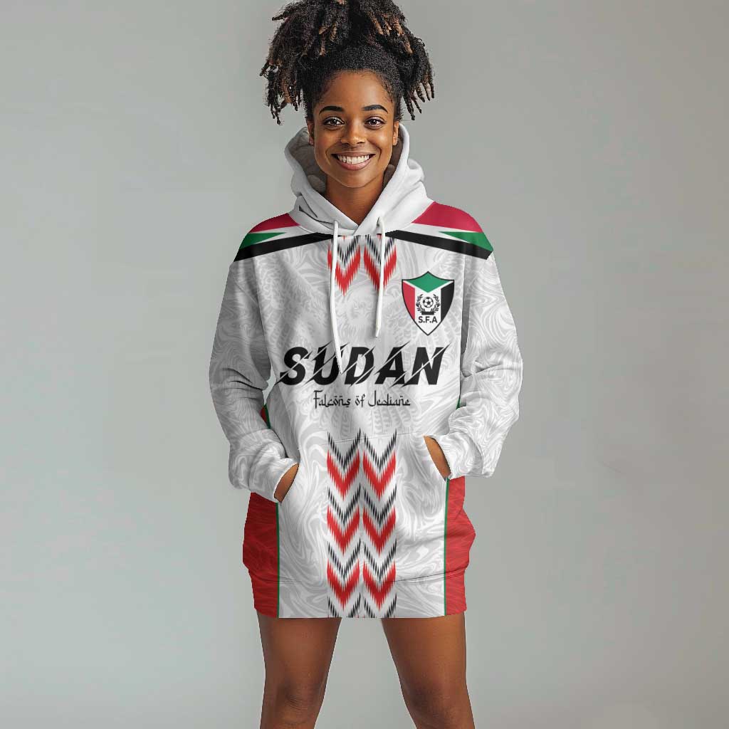 Custom Sudan Football Hoodie Dress Wings of Victory - Go Falcons of Jediane LT03