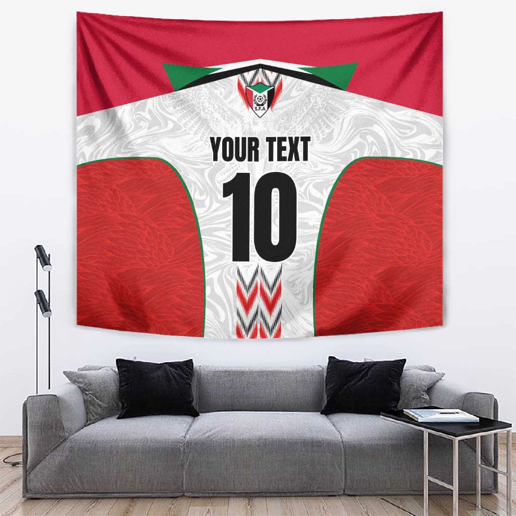 Custom Sudan Football Tapestry Wings of Victory - Go Falcons of Jediane LT03