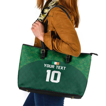 Custom Ireland Rugby Go Shamrocks Leather Tote Bag LT03