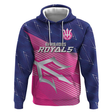 Custom Barbados Cricket Royals Hoodie Sporty Style with Trident Symbol LT03