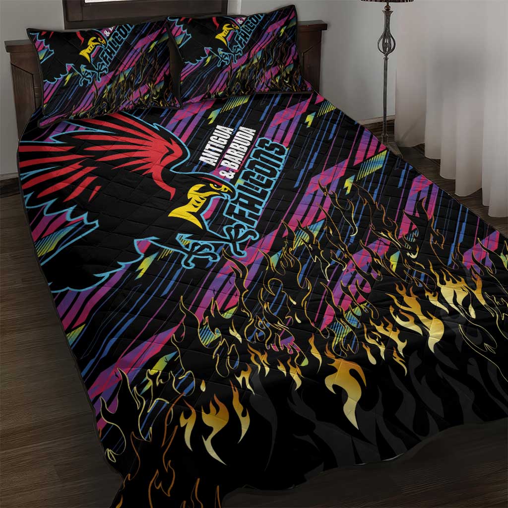 Antigua & Barbuda Cricket Falcons Quilt Bed Set Through The Fire-Go Glory LT03