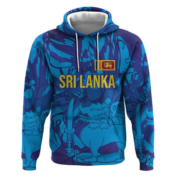 Custom Sri Lanka Cricket Royal Blue Warrior Hoodie LT03