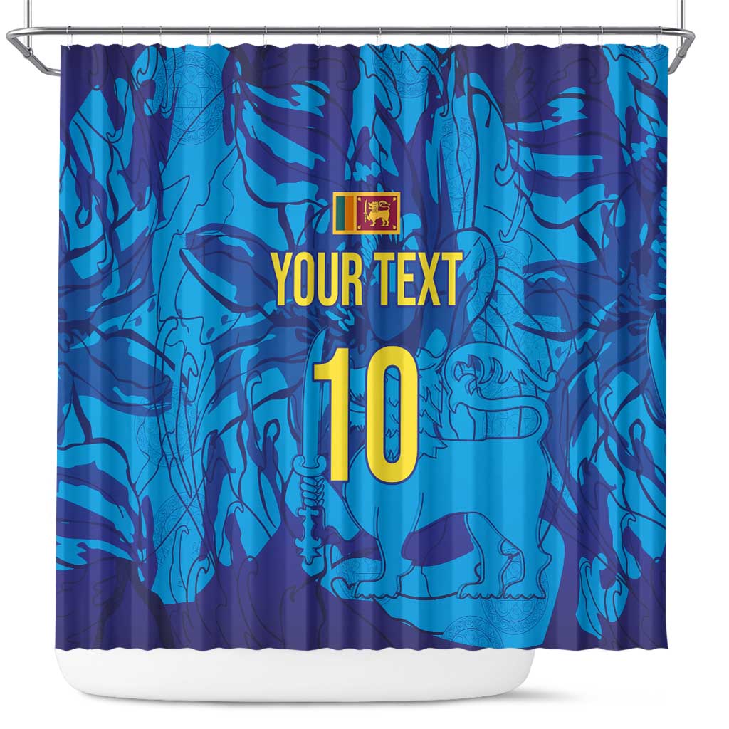 Custom Sri Lanka Cricket Royal Blue Warrior Shower Curtain LT03