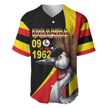 Uganda Independence Day with Crowned Cranes Baseball Jersey LT03