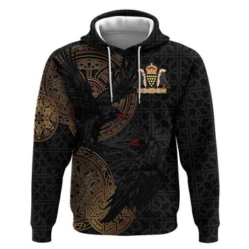 Cornwall Celtic-Chough and Knot Hoodie LT03