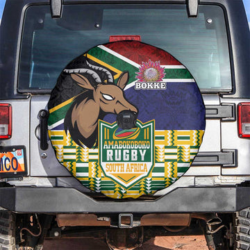 South Africa Rugby Spare Tire Cover Go Bokke-Amabokoboko Spirit LT03