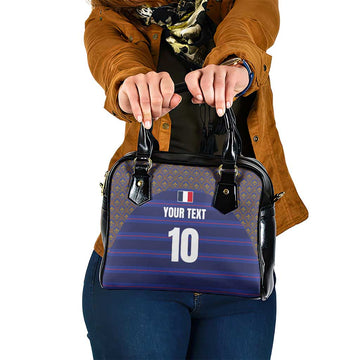 Custom France Rugby-Le XV de France Shoulder Handbag Go Les Bleus LT03