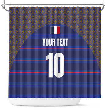 Custom France Rugby-Le XV de France Shower Curtain Go Les Bleus LT03