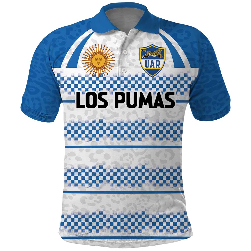 Argentina Rugby Custom Polo Shirt Los Pumas Jaguar Race Style LT03