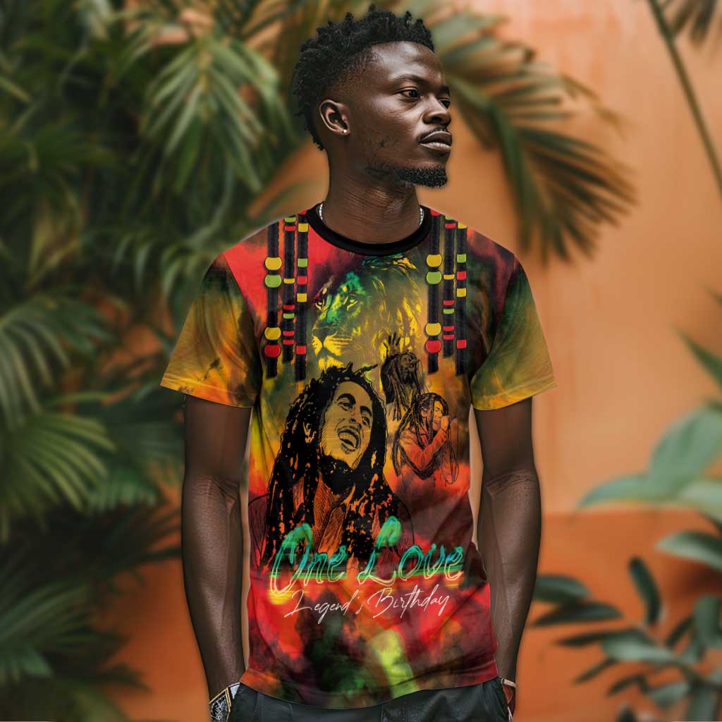 Afro-Jamaican Reggae Legend's Birthday T shirt One Love Jamaica LT03