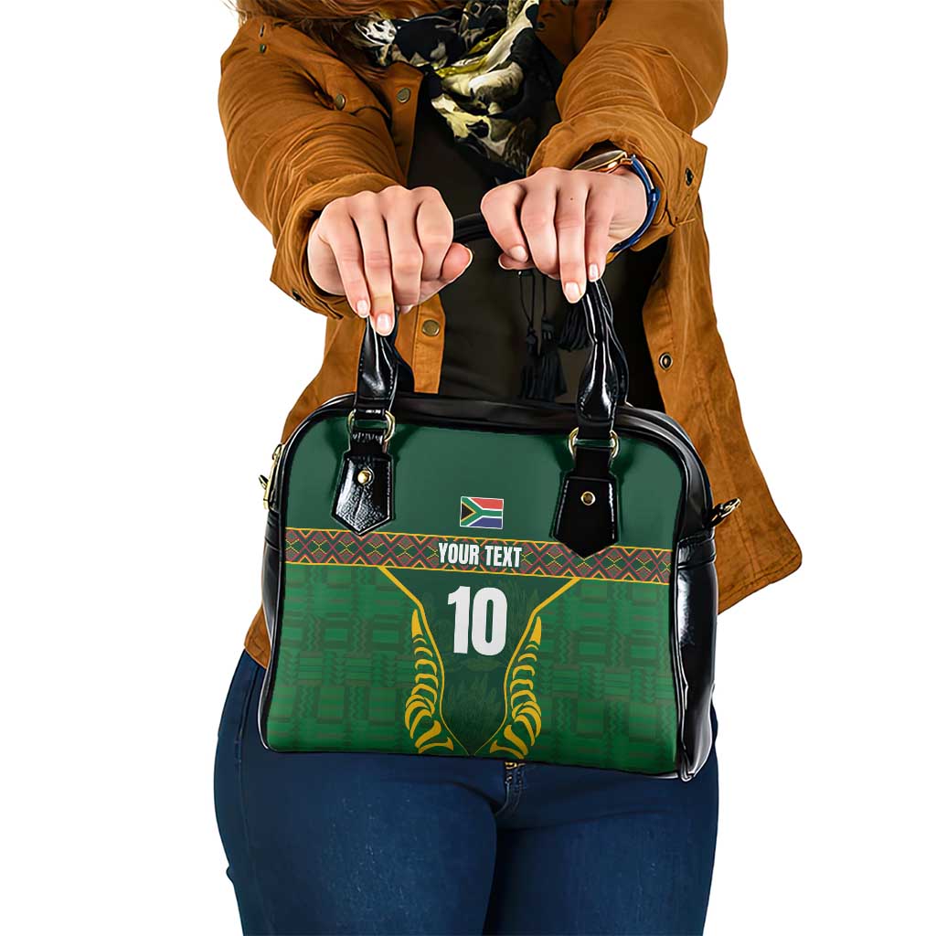Custom South Africa Rugby Shoulder Handbag Springboks Spirit and King Protea LT03