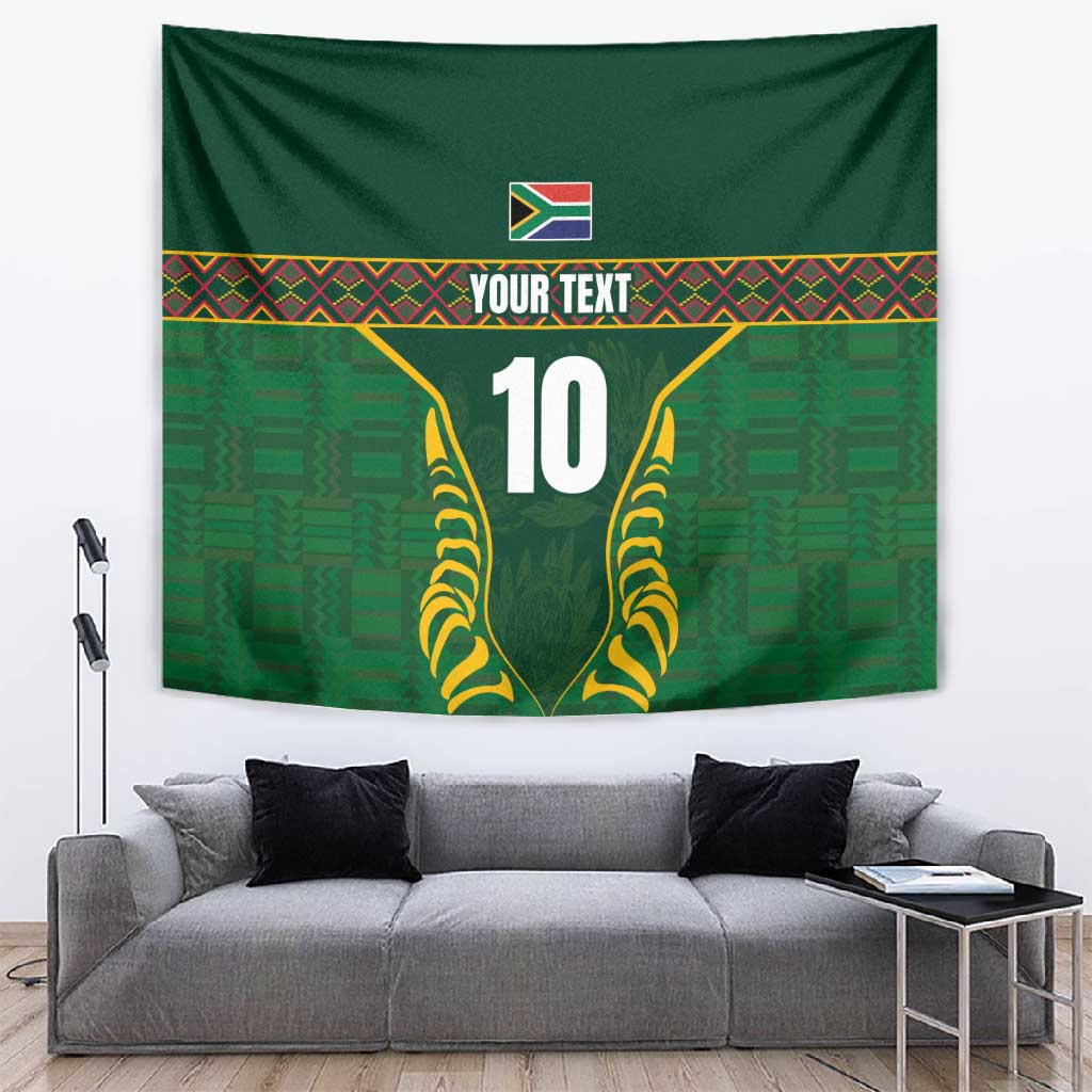 Custom South Africa Rugby Tapestry Springboks Spirit and King Protea LT03