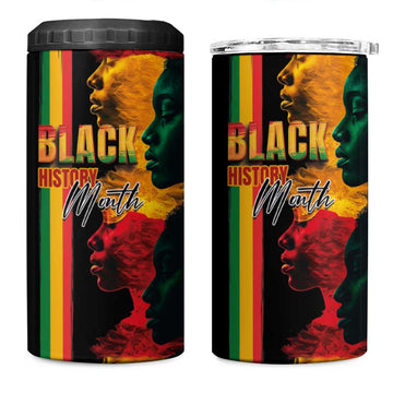 Afro - Black History Month 4 in 1 Can Cooler Tumbler Black Soul - I'm Black Every Month LT03