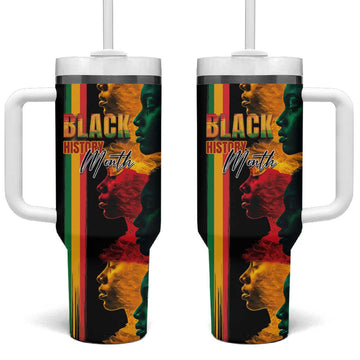 Afro - Black History Month Tumbler With Handle Black Soul - I'm Black Every Month LT03
