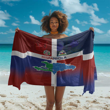 Hispaniola Sarong Haiti and Dominican Republic Emblems and Flag Style LT03