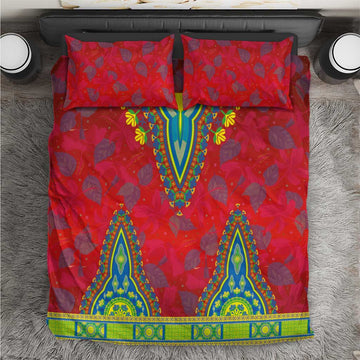 Haiti Bedding Set Choeblack Dashiki Style Red Color LT03