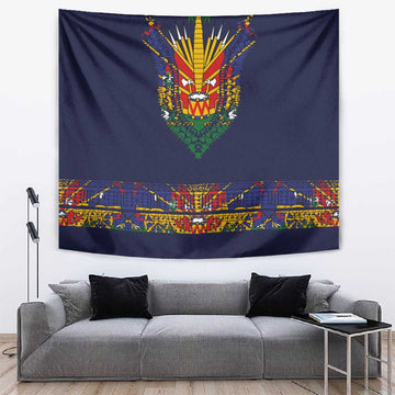 Haiti Flag Tapestry Traditional Dashiki Black Color LT03