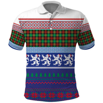 Scottish Christmas Polo Shirt Xmas Royal Lions and Tartan LT03