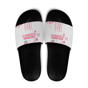 Custom Rugby Japan Slide Sandals The Champion Brave Blossoms White Color LT03