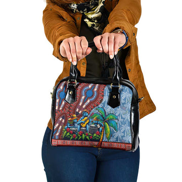Afro-Caribbean Shoulder Handbag African Dashiki Style with Caribbean Music with Blue Iguanas LT03