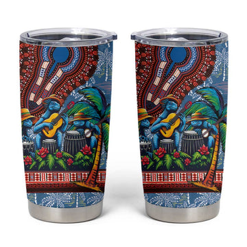 Afro-Caribbean Tumbler Cup African Dashiki Style with Caribbean Music with Blue Iguanas LT03