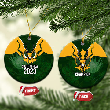 South Africa Rugby Ceramic Ornament Springbok Mascot History Champion World Rugby 2023 LT03