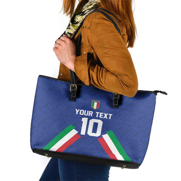 Italy Football 2024 Go Champion Leather Tote Bag LT03