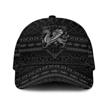 Welsh Celtic Culture Classic Cap Wales Y Ddraig Goch with Knot LT03