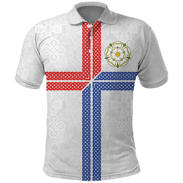 Personalized Yorkshire Celtic Heritage Polo Shirt Cross Style LT03
