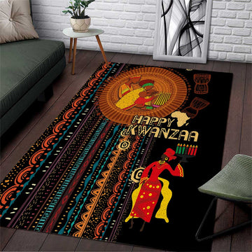 Happy Kwanzaa African Area Rug - Tribal Pattern LT03