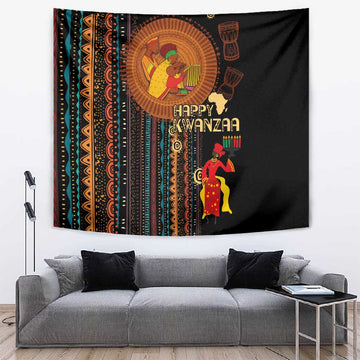 Happy Kwanzaa African Tapestry - Tribal Pattern LT03
