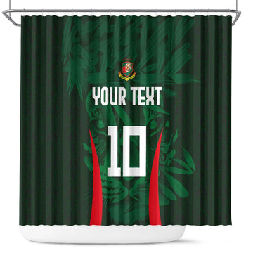 Custom Bangladesh Cricket Shower Curtain The Tigers Green-Red Glory LT03