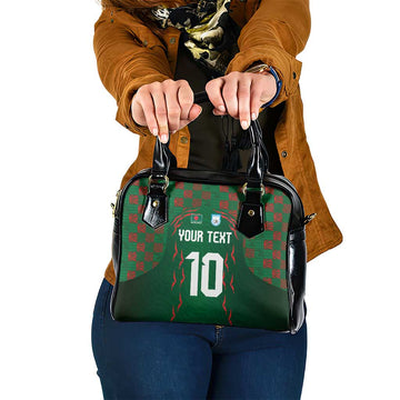 Custom Bangladesh Football Shoulder Handbag Bengal Tigers Green-Red Warriors LT03
