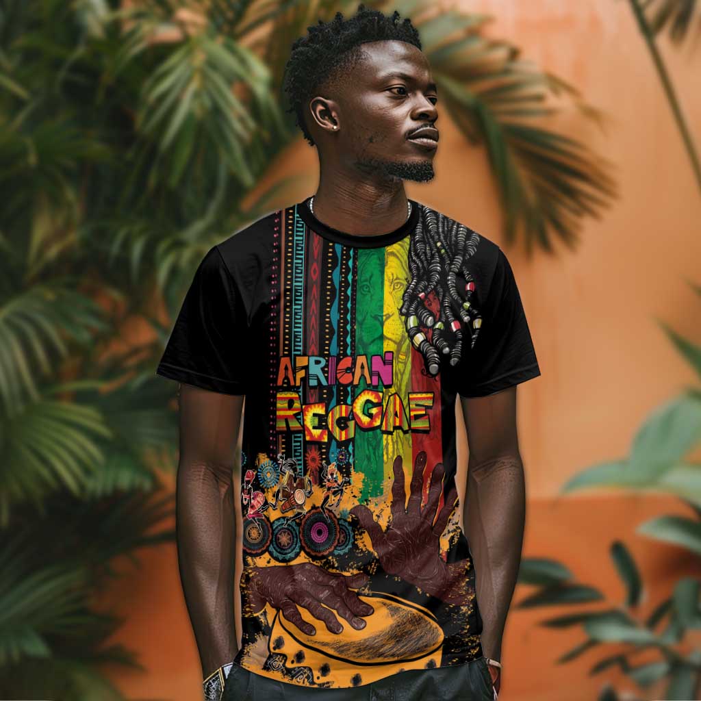 Afro-Caribbean T shirt African and Reggae Art Music LT03